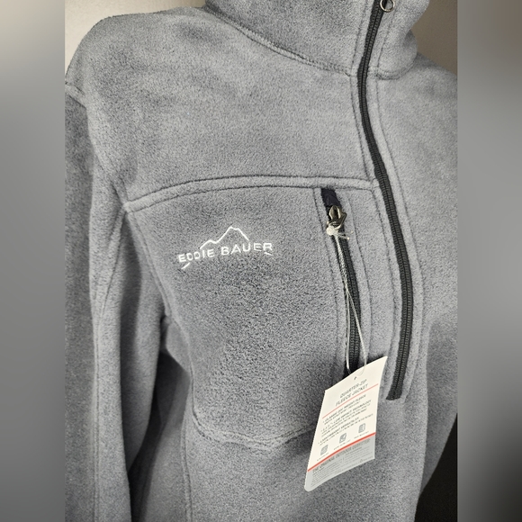 EDDIE BAUER Pullover Quarter Zipper Fleece Jacket. Size: M - Picture 6 of 12